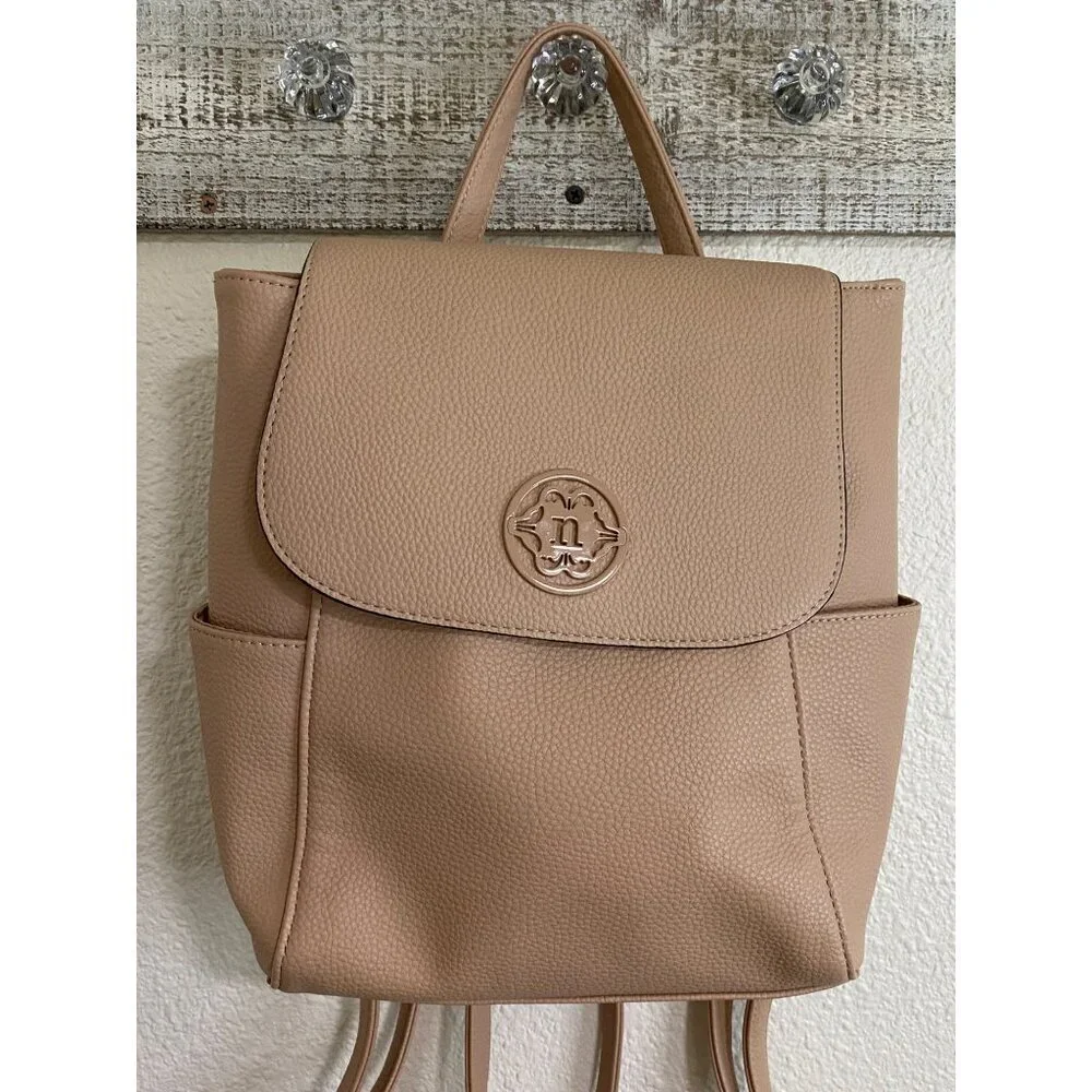Nanette Lepore Pebbled Vegan Leather Backpack Light Pink